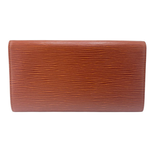 LOUIS VUITTON Long Wallet Purse M6359I Tobaco leather Brown 1 Epi Porto Monnet Credit Pochette(Unisex) Used Authentic