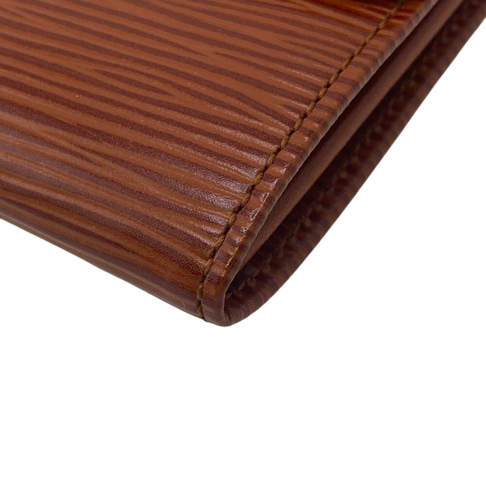 LOUIS VUITTON Long Wallet Purse M6359I Tobaco leather Brown 1 Epi Porto Monnet Credit Pochette(Unisex) Used Authentic