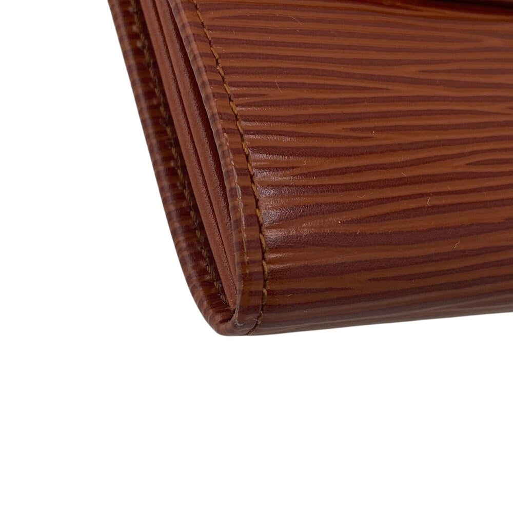 LOUIS VUITTON Long Wallet Purse M6359I Tobaco leather Brown 1 Epi Porto Monnet Credit Pochette(Unisex) Used Authentic