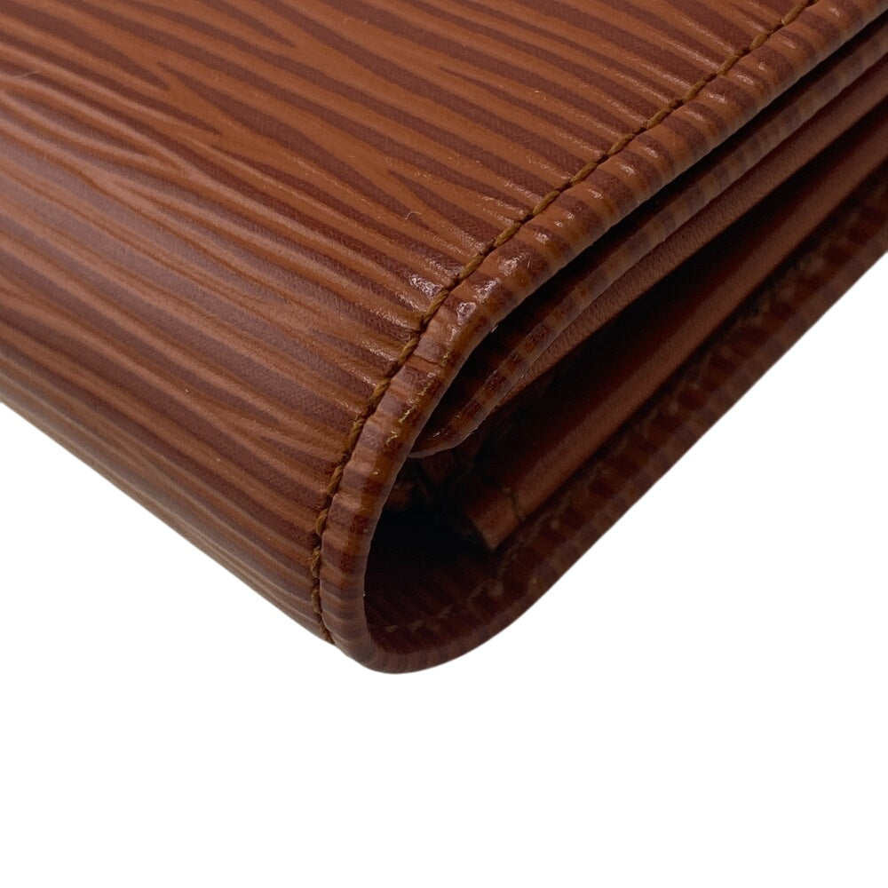LOUIS VUITTON Long Wallet Purse M6359I Tobaco leather Brown 1 Epi Porto Monnet Credit Pochette(Unisex) Used Authentic