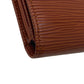 LOUIS VUITTON Long Wallet Purse M6359I Tobaco leather Brown 1 Epi Porto Monnet Credit Pochette(Unisex) Used Authentic