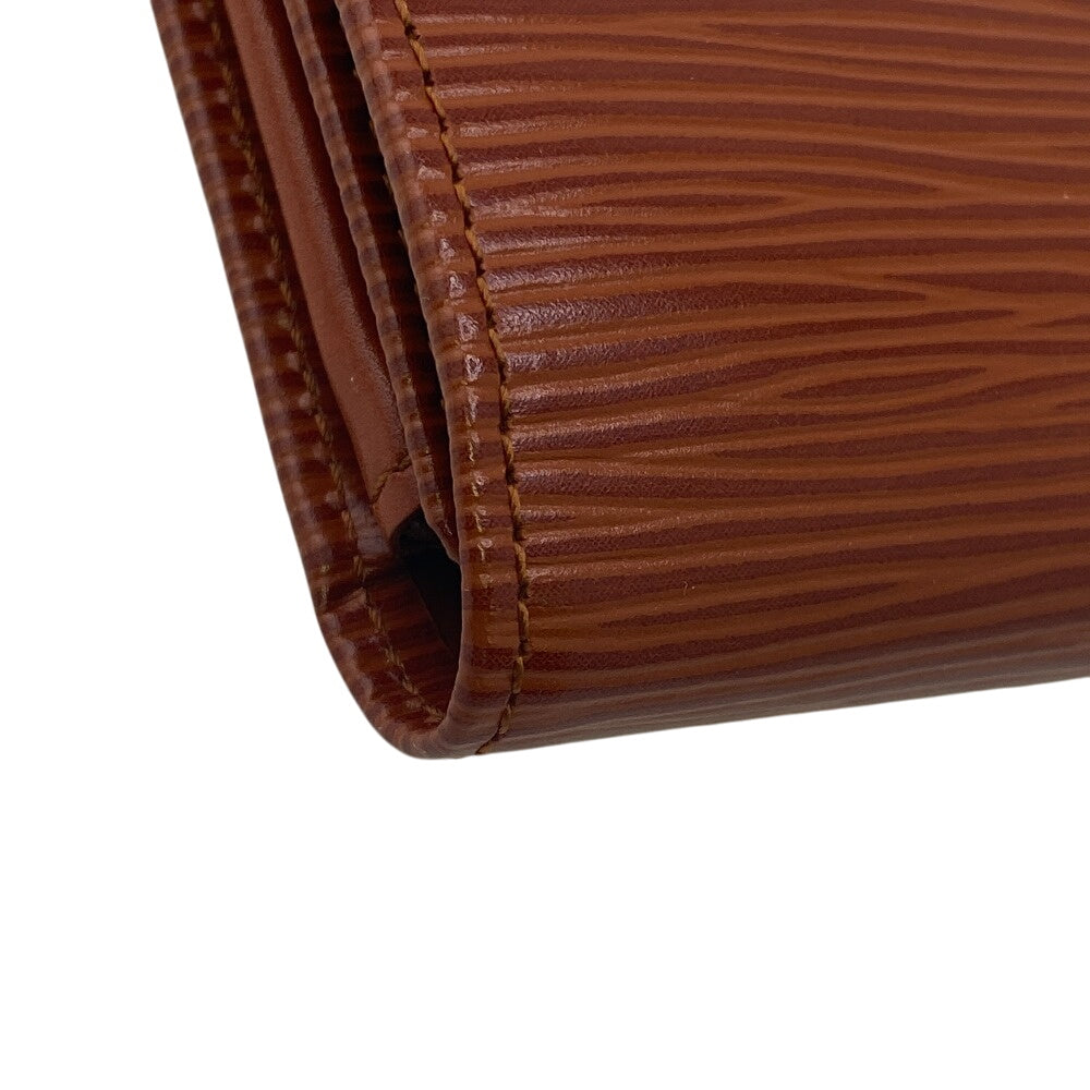 LOUIS VUITTON Long Wallet Purse M6359I Tobaco leather Brown 1 Epi Porto Monnet Credit Pochette(Unisex) Used Authentic