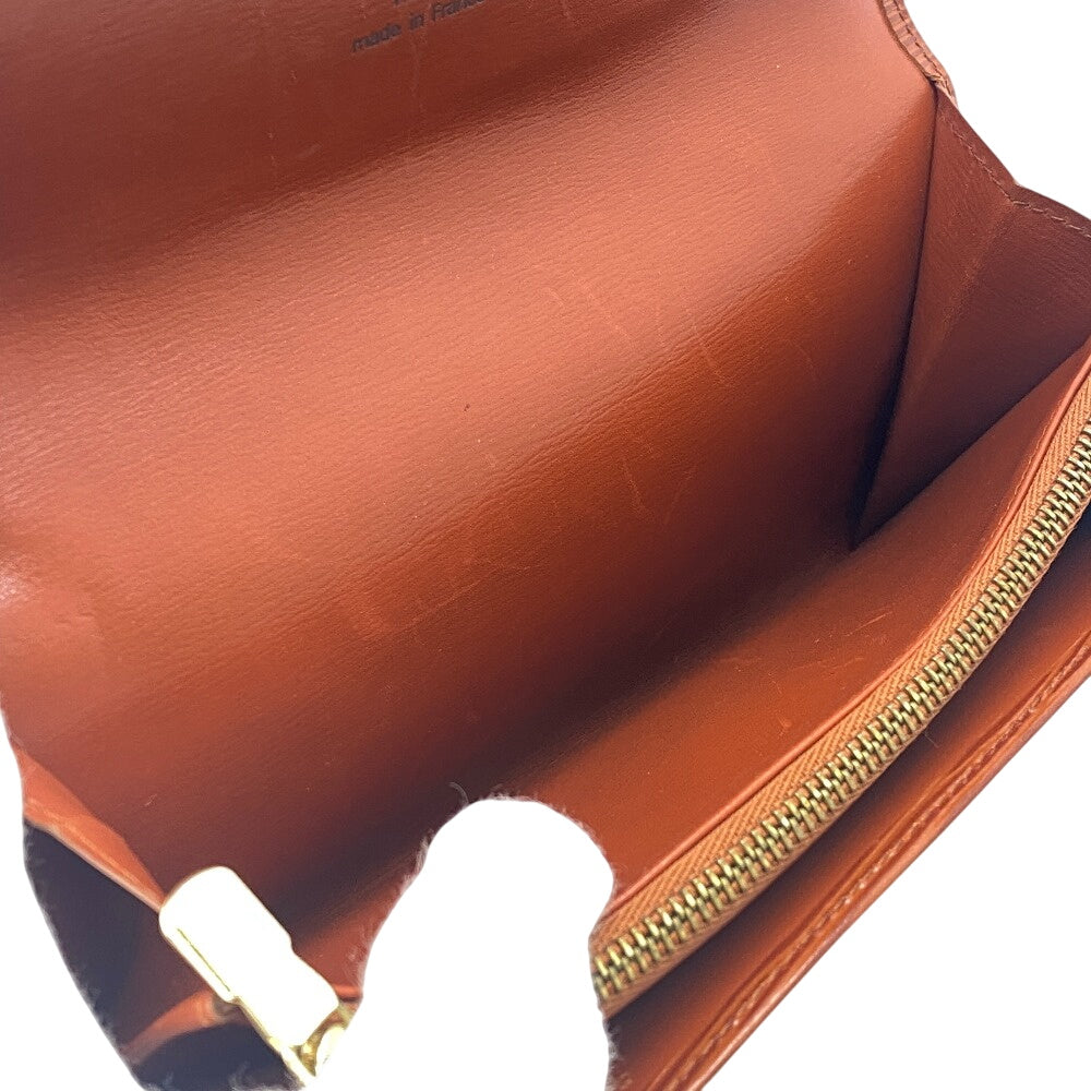LOUIS VUITTON Long Wallet Purse M6359I Tobaco leather Brown 1 Epi Porto Monnet Credit Pochette(Unisex) Used Authentic