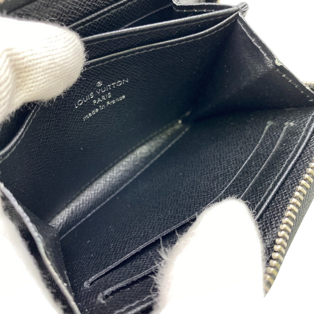 LOUIS VUITTON Coin case M60152 leather black 1 Epi Zip around purse mens(Unisex) Used Authentic