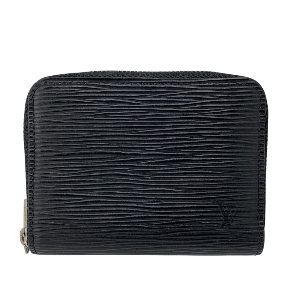 LOUIS VUITTON Coin case M60152 leather black 1 Epi Zip around purse mens(Unisex) Used Authentic