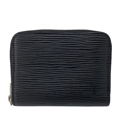 LOUIS VUITTON Coin case M60152 leather black 1 Epi Zip around purse mens(Unisex) Used Authentic