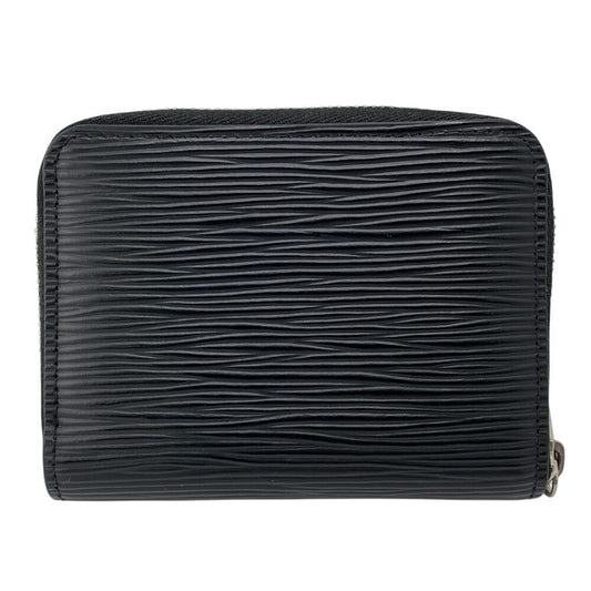 LOUIS VUITTON Coin case M60152 leather black 1 Epi Zip around purse mens(Unisex) Used Authentic