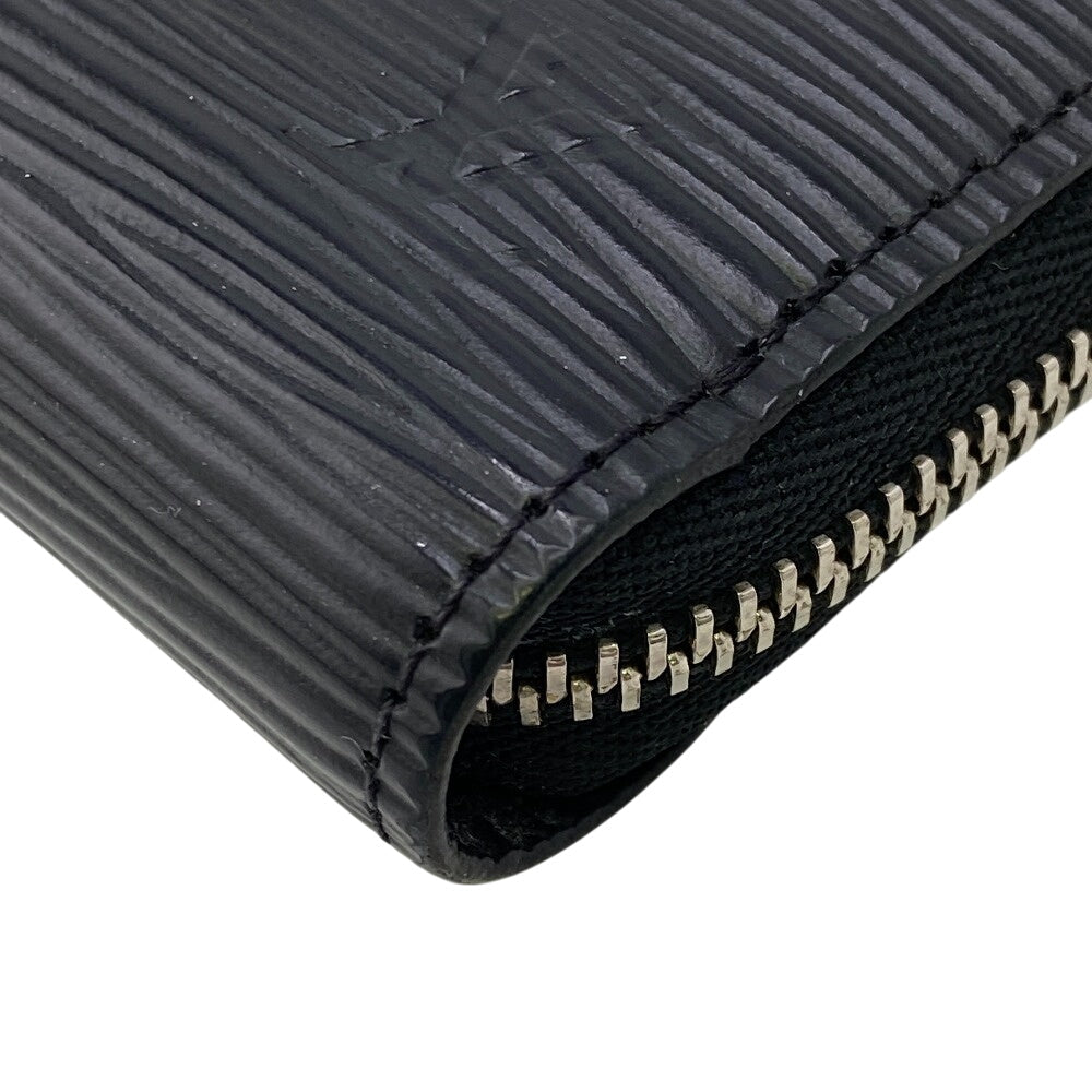 LOUIS VUITTON Coin case M60152 leather black 1 Epi Zip around purse mens(Unisex) Used Authentic