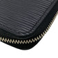 LOUIS VUITTON Coin case M60152 leather black 1 Epi Zip around purse mens(Unisex) Used Authentic