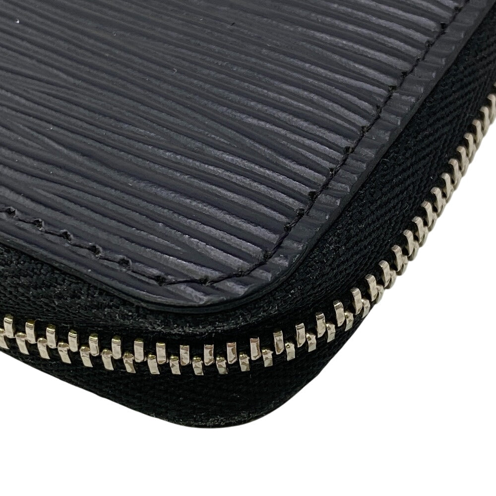LOUIS VUITTON Coin case M60152 leather black 1 Epi Zip around purse mens(Unisex) Used Authentic