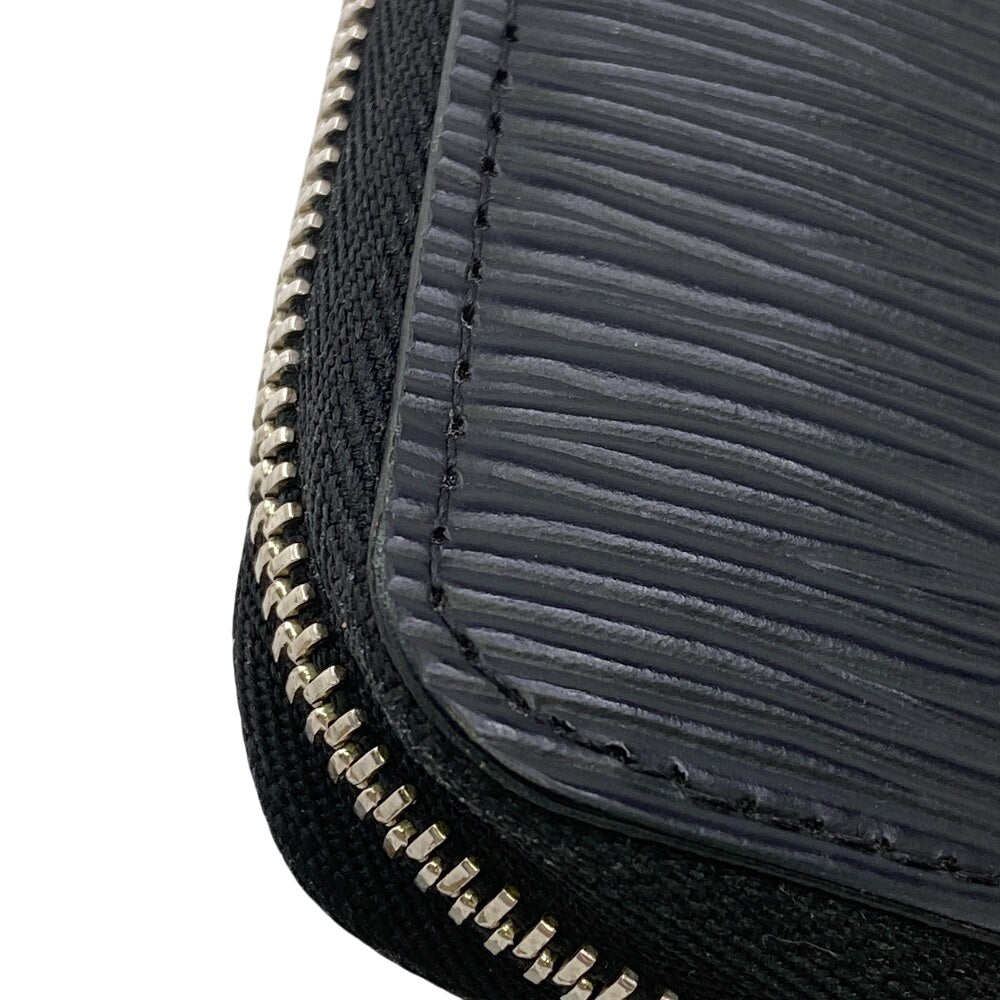 LOUIS VUITTON Coin case M60152 leather black 1 Epi Zip around purse mens(Unisex) Used Authentic