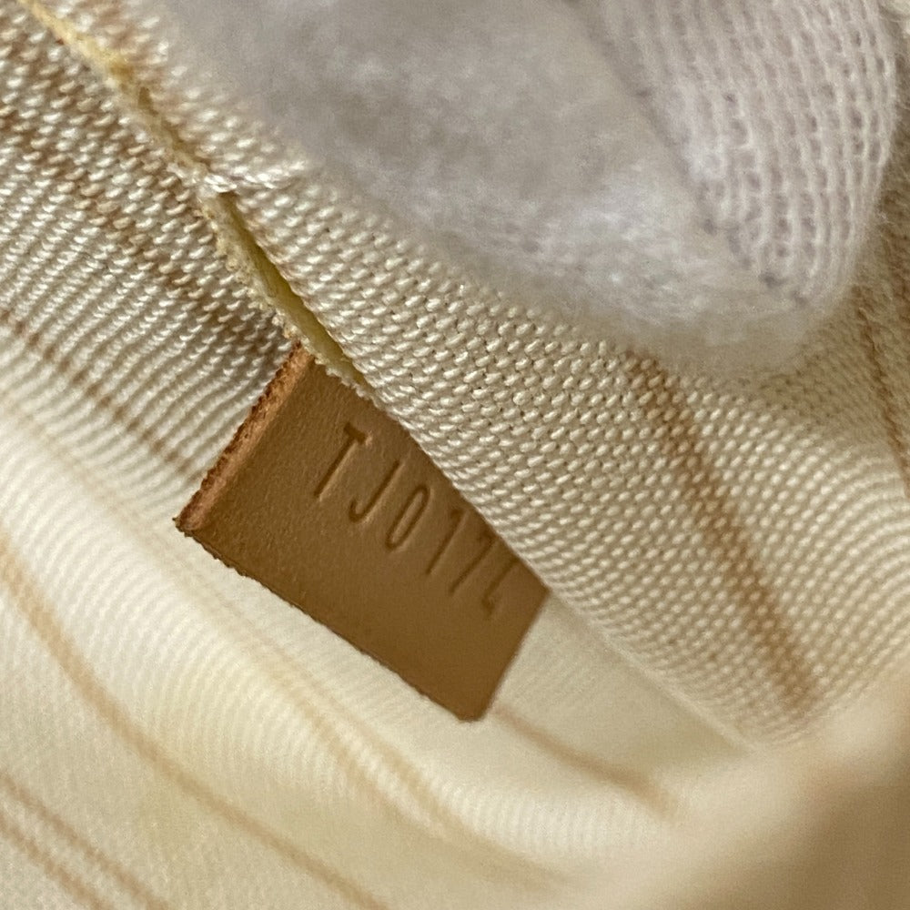 LOUIS VUITTON Pouch N41361 leather white Damier Azur Never full Women(Unisex) Used Authentic