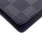 LOUIS VUITTON Long Wallet Purse N62227 leather black Damier Grafitte Ron mens Used Authentic