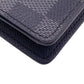 LOUIS VUITTON Long Wallet Purse N62227 leather black Damier Grafitte Ron mens Used Authentic