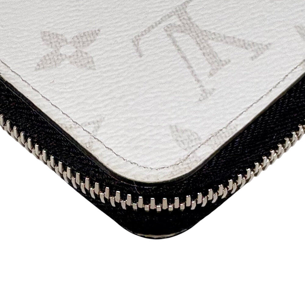 LOUIS VUITTON Long Wallet Purse M31078 leather white Taigalama Zippy Wallet Vertical Women Used Authentic
