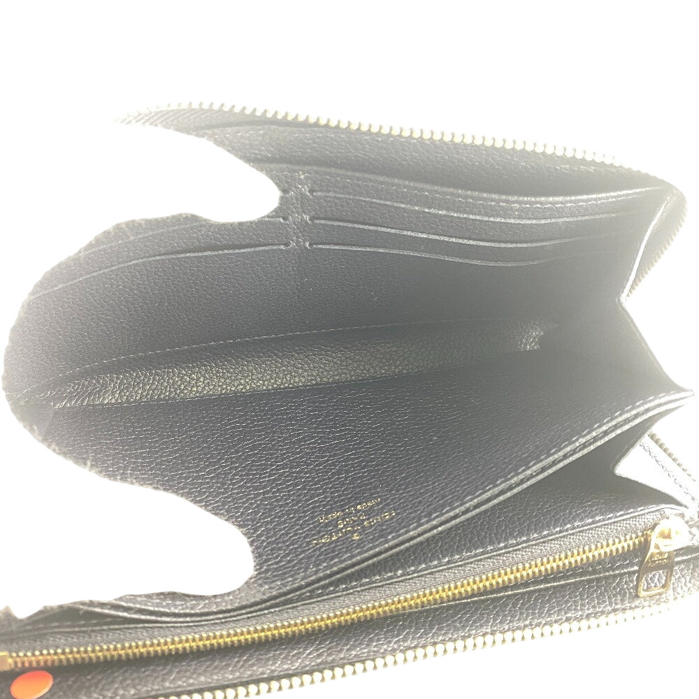 LOUIS VUITTON Long Wallet Purse M69415 leather Navy Zip Around Portefeuille Monogram Ann Platt Clemence Women(Unisex) Used Authentic