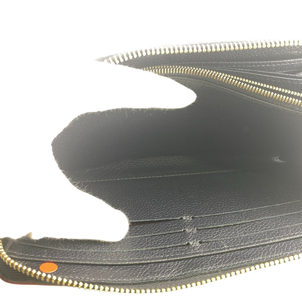 LOUIS VUITTON Long Wallet Purse M69415 leather Navy Zip Around Portefeuille Monogram Ann Platt Clemence Women(Unisex) Used Authentic
