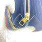 LOUIS VUITTON Long Wallet Purse M69415 leather Navy Zip Around Portefeuille Monogram Ann Platt Clemence Women(Unisex) Used Authentic