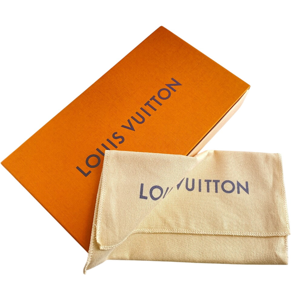 LOUIS VUITTON Long Wallet Purse M69415 leather Navy Zip Around Portefeuille Monogram Ann Platt Clemence Women(Unisex) Used Authentic