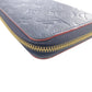 LOUIS VUITTON Long Wallet Purse M69415 leather Navy Zip Around Portefeuille Monogram Ann Platt Clemence Women(Unisex) Used Authentic