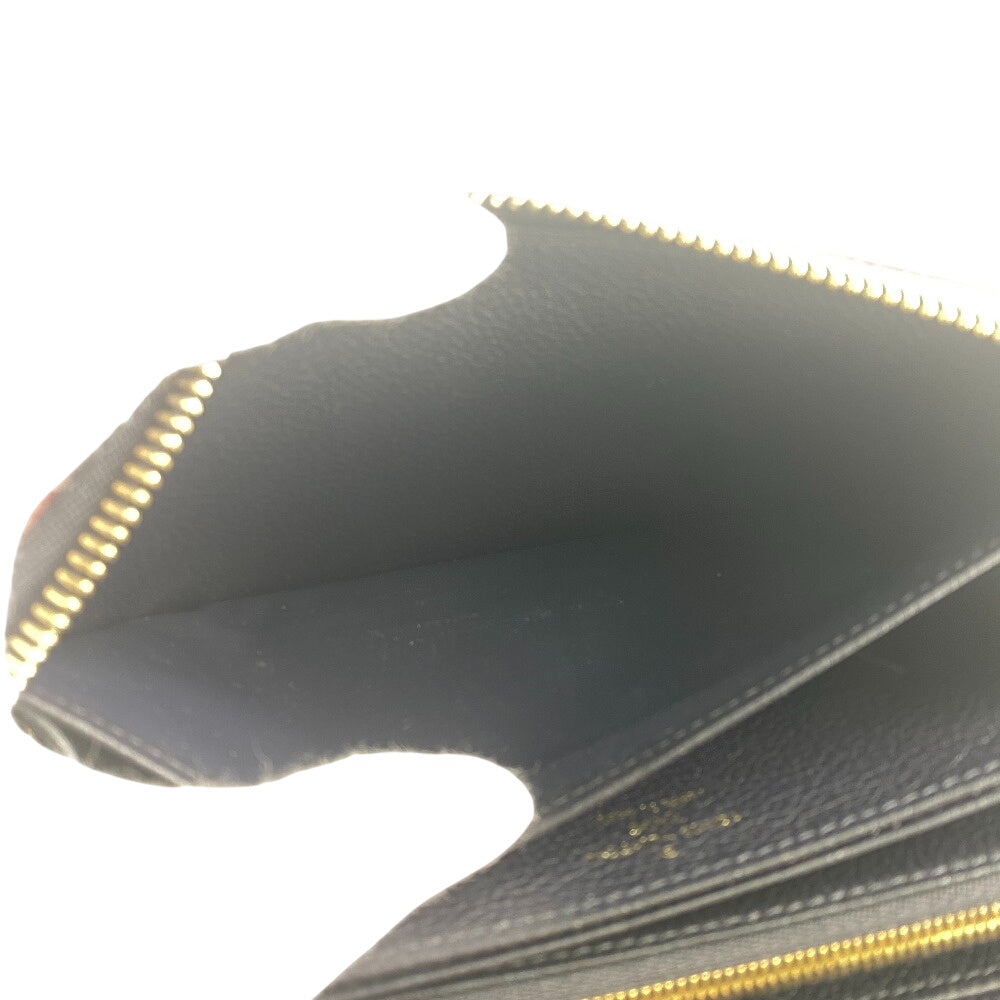 LOUIS VUITTON Long Wallet Purse M69415 leather Navy Zip Around Portefeuille Monogram Ann Platt Clemence Women(Unisex) Used Authentic