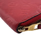 LOUIS VUITTON Long Wallet Purse M63691 leather Red Zip Around Monogram Ann Platt Zippy wallet Women Used Authentic