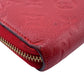 LOUIS VUITTON Long Wallet Purse M63691 leather Red Zip Around Monogram Ann Platt Zippy wallet Women Used Authentic