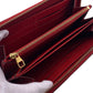 LOUIS VUITTON Long Wallet Purse M63691 leather Red Zip Around Monogram Ann Platt Zippy wallet Women Used Authentic