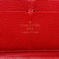 LOUIS VUITTON Long Wallet Purse M63691 leather Red Zip Around Monogram Ann Platt Zippy wallet Women Used Authentic