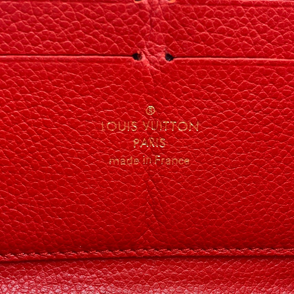 LOUIS VUITTON Long Wallet Purse M63691 leather Red Zip Around Monogram Ann Platt Zippy wallet Women Used Authentic