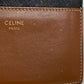 CELINE Coin case leather Brown Fragment case Card Case Macadam Women Used Authentic