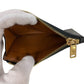 CELINE Coin case leather Brown Fragment case Card Case Macadam Women Used Authentic