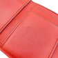 LOEWE Tri-fold wallet leather Brown Vertical wallet anagram Small Women Used Authentic