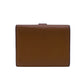 LOEWE Tri-fold wallet leather Brown Vertical wallet anagram Small Women Used Authentic