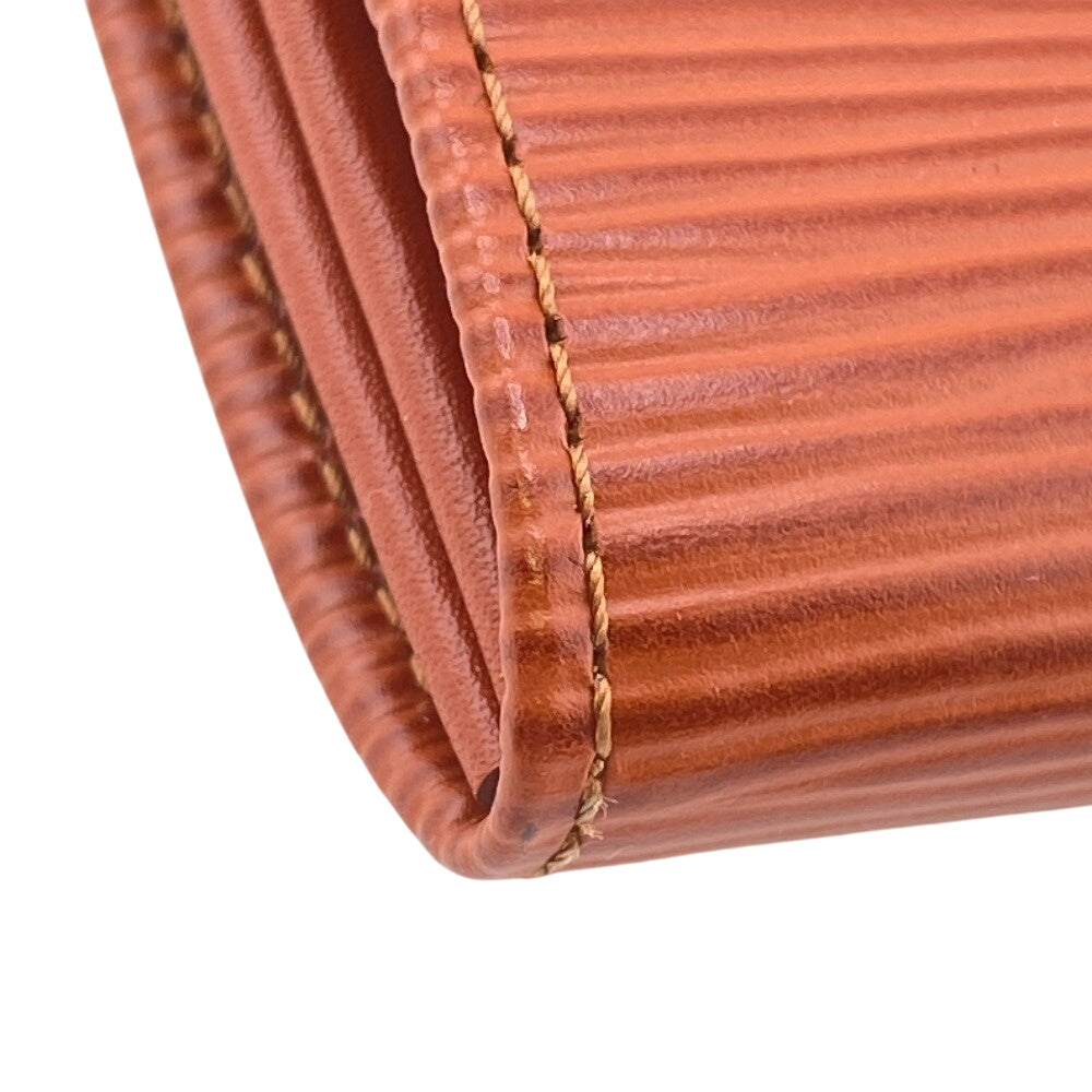 LOUIS VUITTON Long Wallet Purse M60321 leather Kenya Brown Portefeuille Epi Sara unisex(Unisex) Used Authentic
