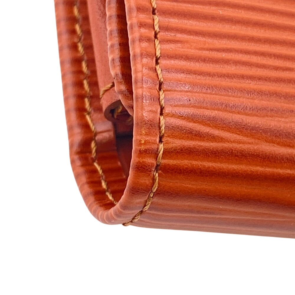LOUIS VUITTON Long Wallet Purse M60321 leather Kenya Brown Portefeuille Epi Sara unisex(Unisex) Used Authentic