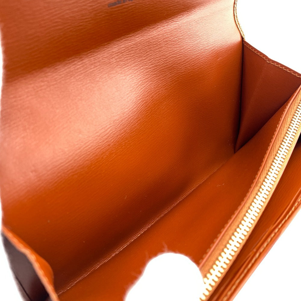 LOUIS VUITTON Long Wallet Purse M60321 leather Kenya Brown Portefeuille Epi Sara unisex(Unisex) Used Authentic
