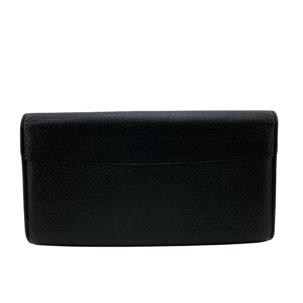 LOUIS VUITTON Long Wallet Purse M63461 Taurillon Clemence black Portefeuille Capusine Women Used Authentic