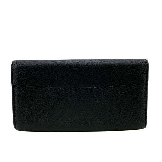 LOUIS VUITTON Long Wallet Purse M63461 Taurillon Clemence black Portefeuille Capusine Women Used Authentic