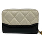 CHANEL Coin case leather white Zip Around Gabriel doe Women Used Authentic