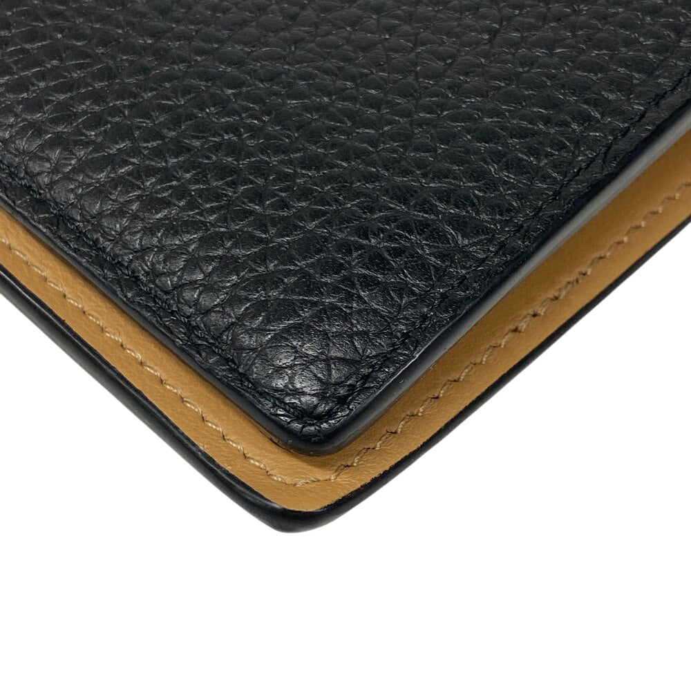 LOUIS VUITTON Long Wallet Purse M81330 Taurillon Clemence black Wallet LV Vertical Capusine mens Used Authentic