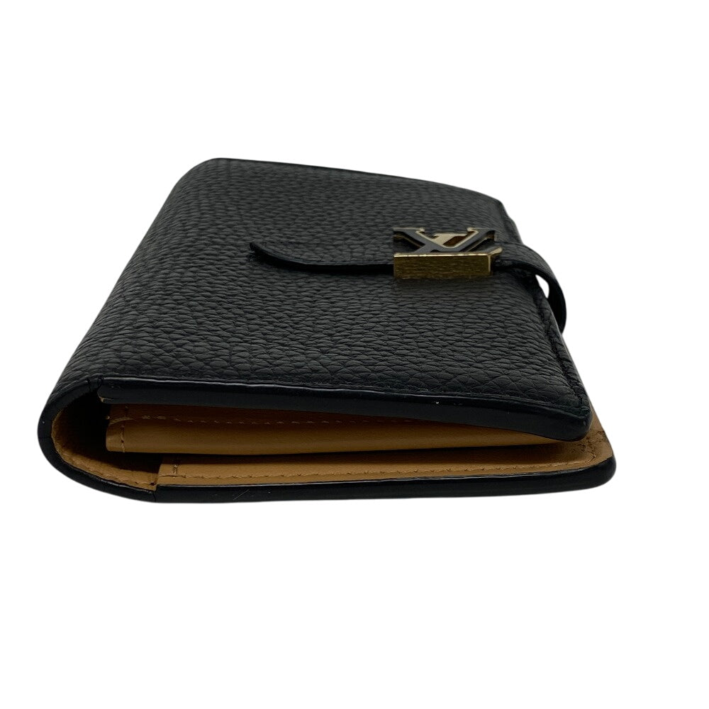 LOUIS VUITTON Long Wallet Purse M81330 Taurillon Clemence black Wallet LV Vertical Capusine mens Used Authentic