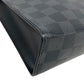 LOUIS VUITTON Clutch bag N41696 Patent leather black Pochette Damier Grafitte Voyage MM mens Used Authentic