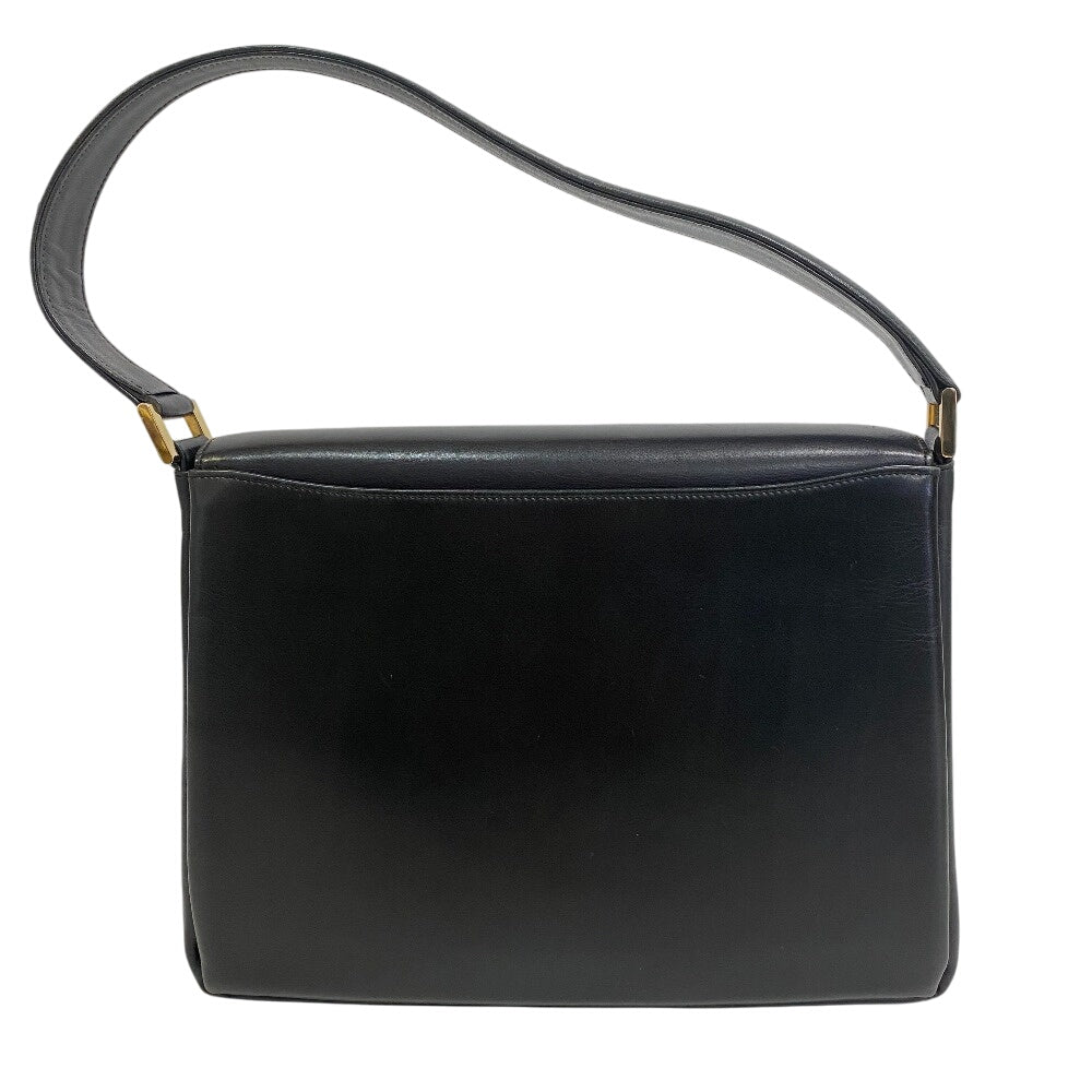 BURBERRY Shoulder Bag leather black Women Used Authentic
