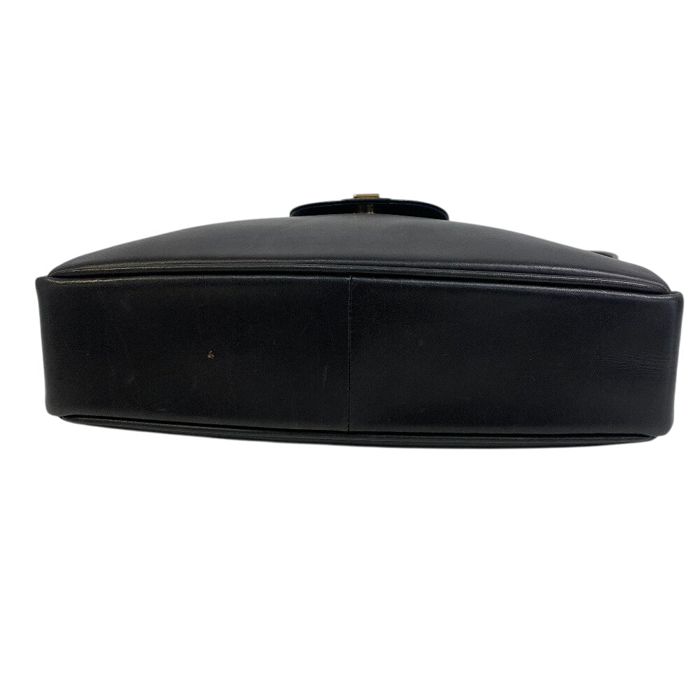 BURBERRY Shoulder Bag leather black Women Used Authentic