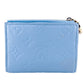 LOUIS VUITTON Bifold Wallet M83587 leather blue Compact Wallet Portefeuille Monogram Ann Platt Lisa Women Used Authentic