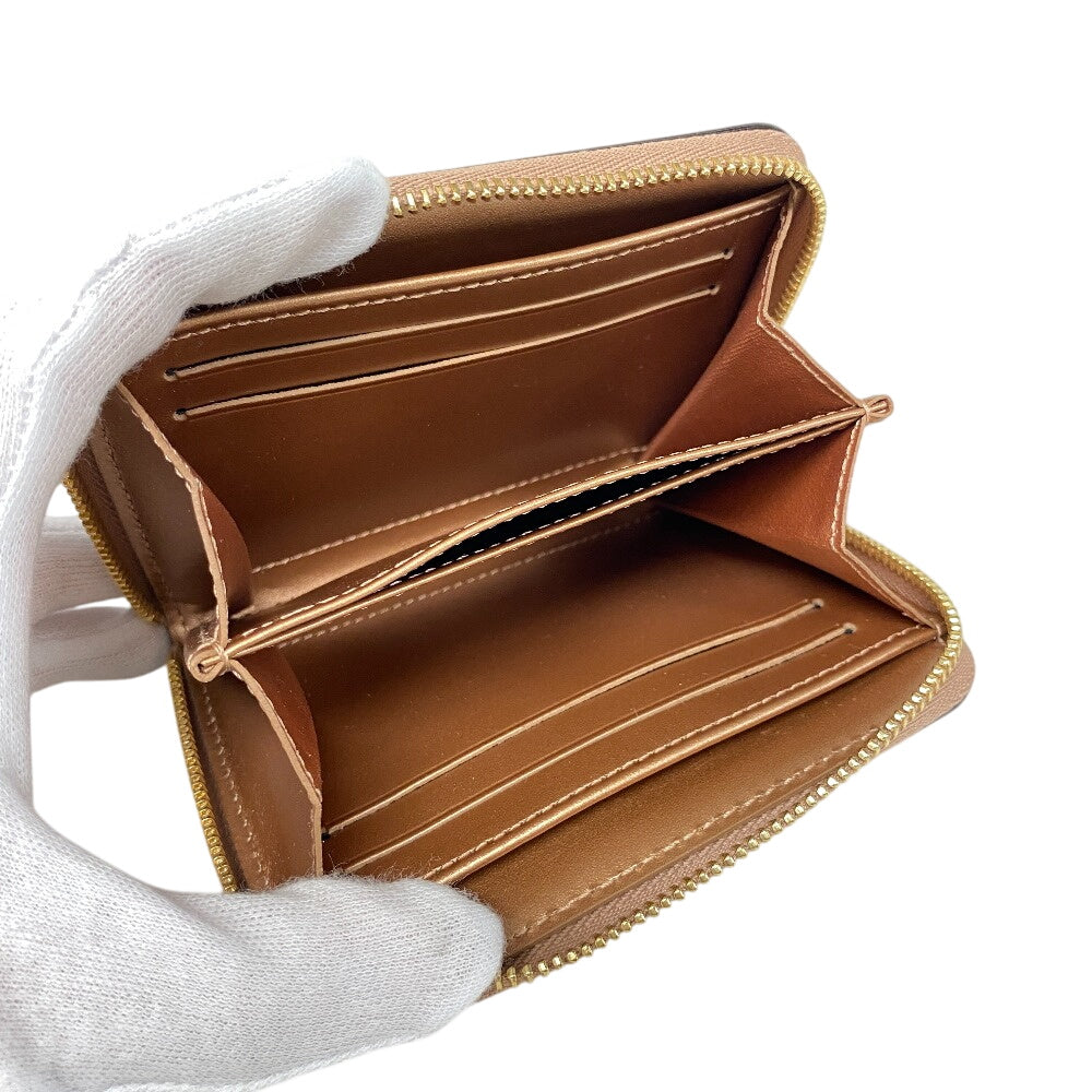 LOUIS VUITTON Coin case M90601 Vernis beige Zip Around Monogram Vernis Zip around purse Women Used Authentic