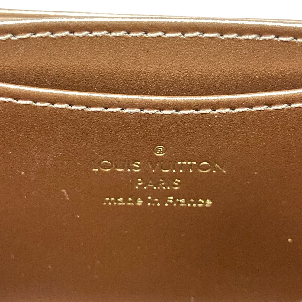 LOUIS VUITTON Coin case M90601 Vernis beige Zip Around Monogram Vernis Zip around purse Women Used Authentic