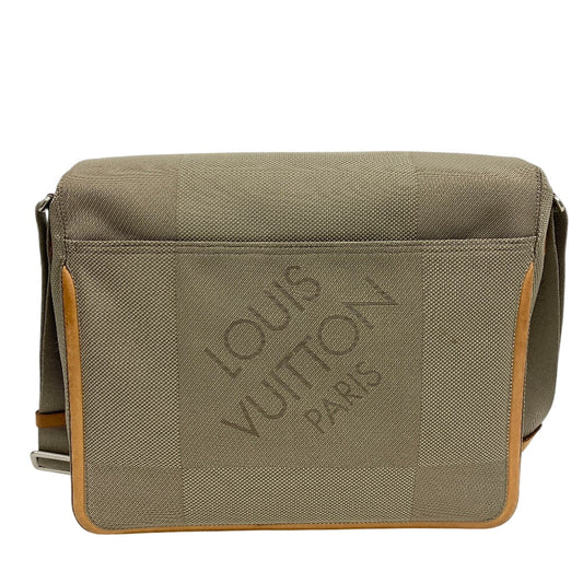 LOUIS VUITTON Messenger bag M93030 Nylon khaki Damier Jean Messier mens Used Authentic