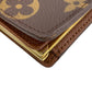 LOUIS VUITTON Bifold Wallet M61674 leather Brown Purse Portefeuille Monogram Viennois Made in USA Women Used Authentic